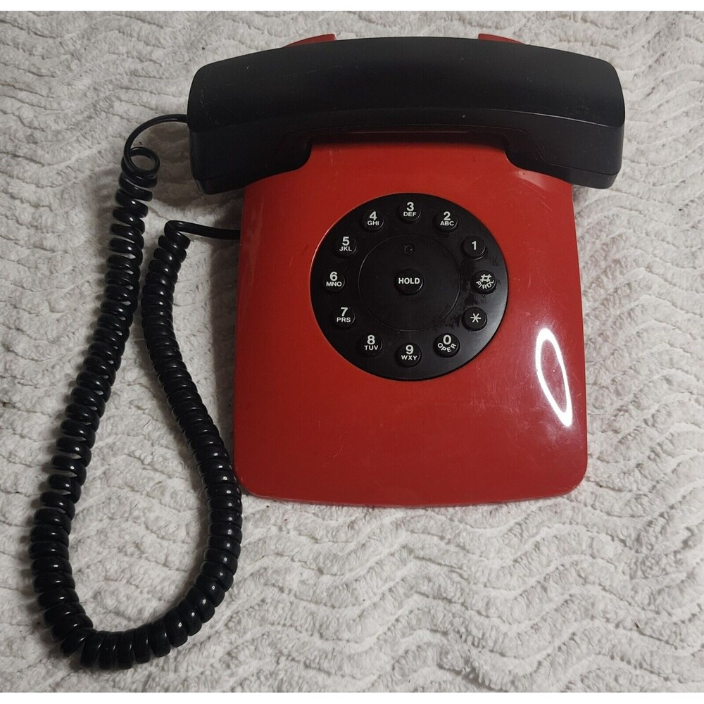 Vintage FORMULA ONE Red TouchTone TELEPHONE w/Hold & ReDial Buttons GUC